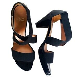 Stuart Weitzman Black Strappy Heels